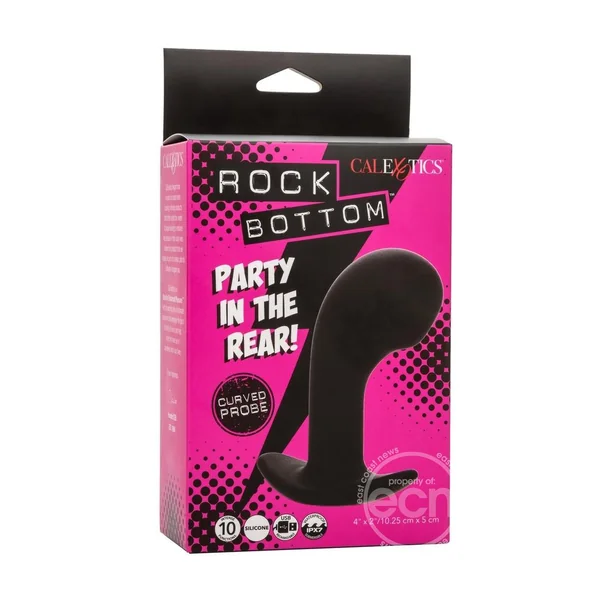Rock Bottom Curved Rechargeable Silicone Probe - Black