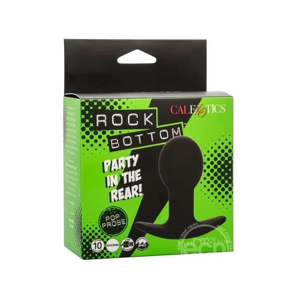 Rock Bottom Pop Rechargeable Silicone Probe - Black
