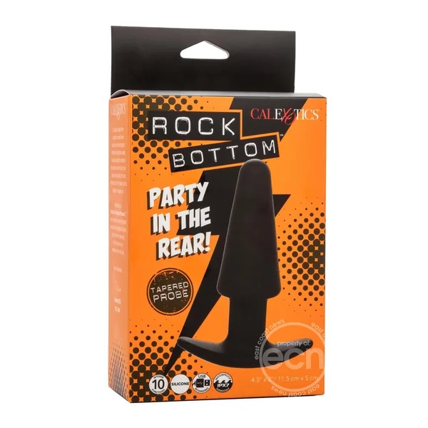 Rock Bottom Tapered Rechargeable Silicone Probe - Black