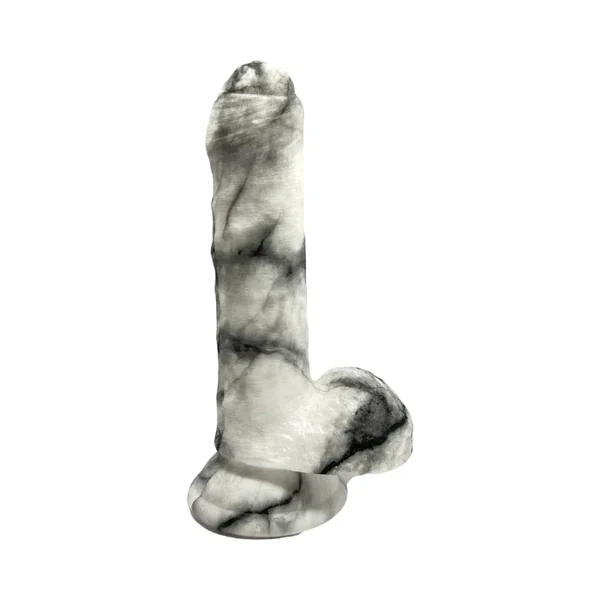 Rock Cocks Pegasus Marble 6 Inch Intact Style Silicone Dildo With Strong Suction Cup