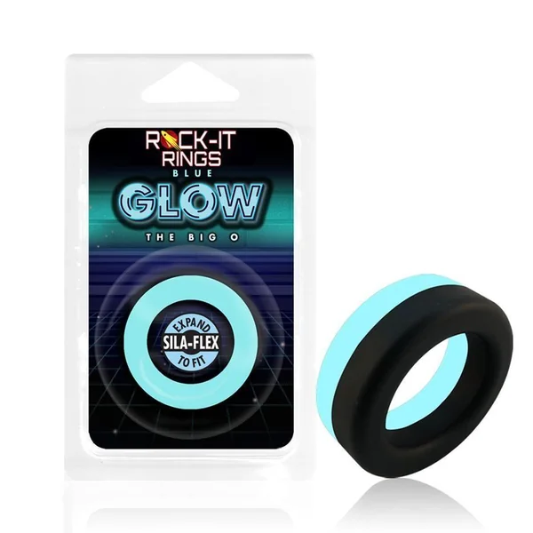 Rock-it Rings GLOW The Big O C-Ring - Glows in the Dark! - Blue/Black