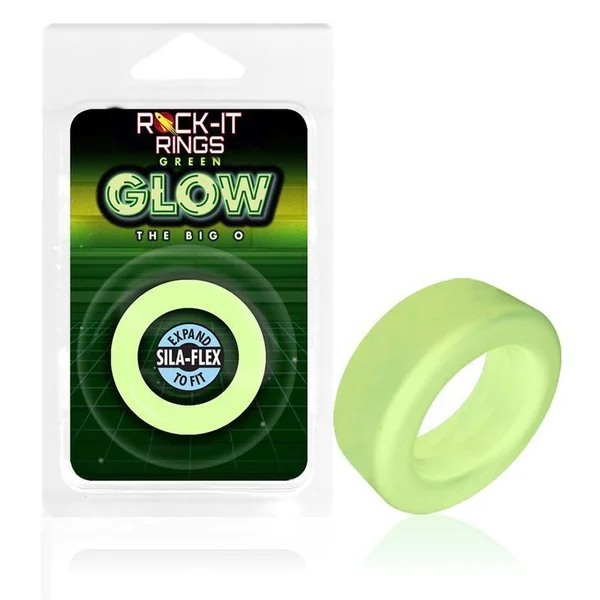 Rock-it Rings GLOW The Big O C-Ring - Glows in the Dark! - Green