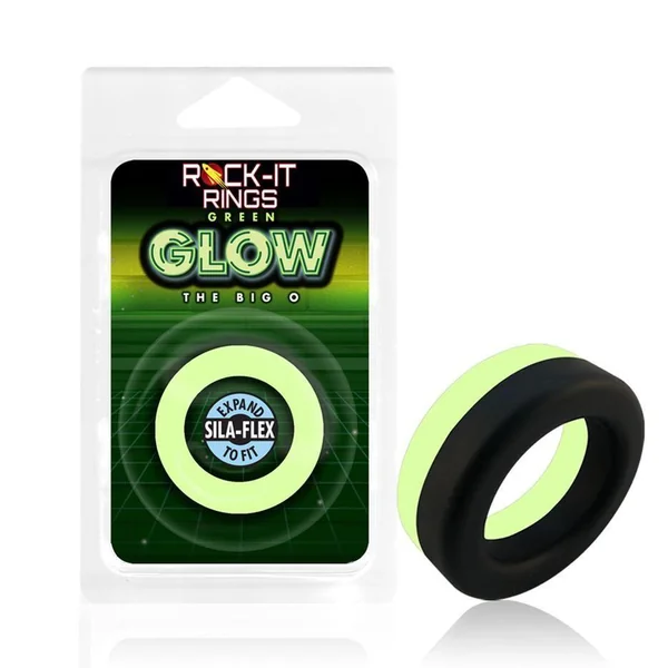 Rock-it Rings GLOW The Big O C-Ring - Glows in the Dark! - Green/Black