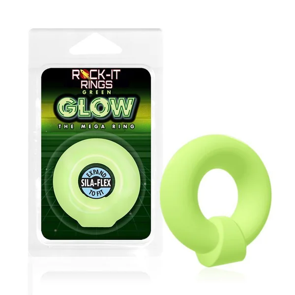 Rock-it Rings GLOW The Mega Ring C-Ring - Glows in the Dark! - Green