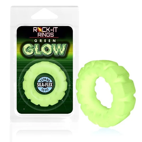 Rock-it Rings GLOW The Tire C-Ring - Glows in the Dark! - Green