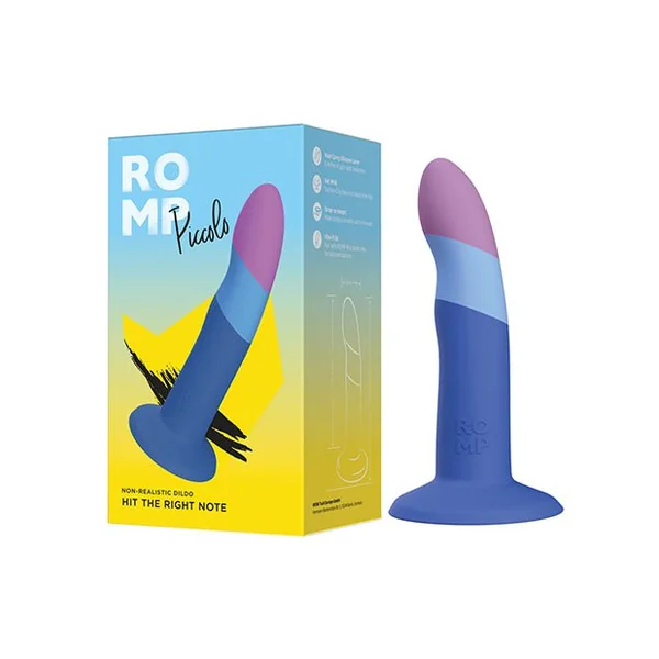ROMP Piccolo 3 Color Dildo - Blue