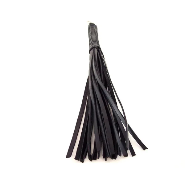 Rouge Leather Flogger with Spiral Handle