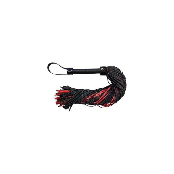 Rouge Leather Handle Long Leather Flogger
