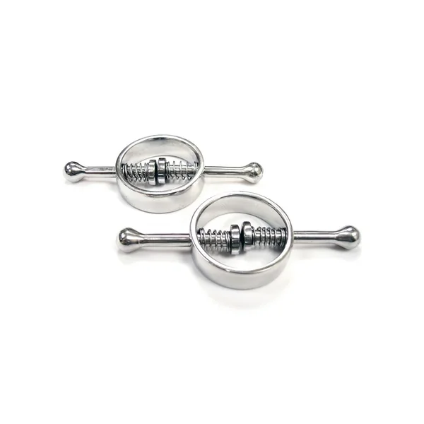 Rouge Metal Adjustable Nipple Clamps - Silver