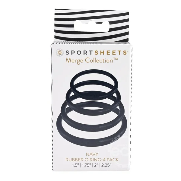 Rubber O-Ring Assorted Sizes (4 pack) - Navy