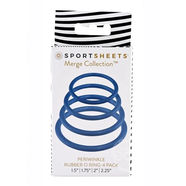 Rubber O-Ring Assorted Sizes (4 pack) - Periwinkle