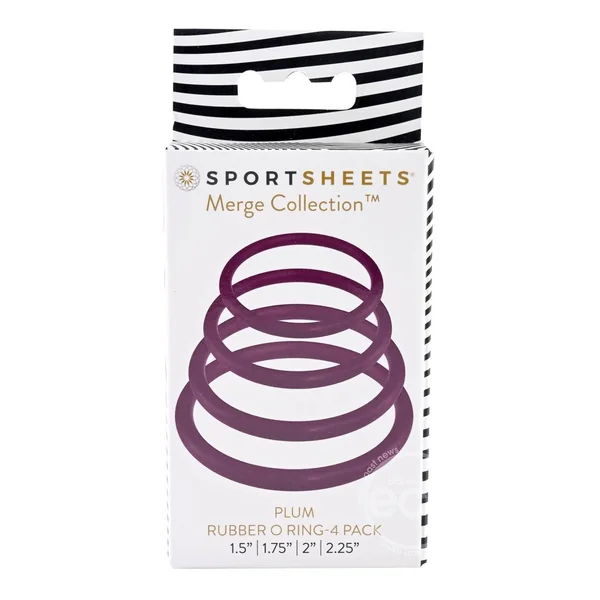 Rubber O-Ring Assorted Sizes (4 pack) - Plum