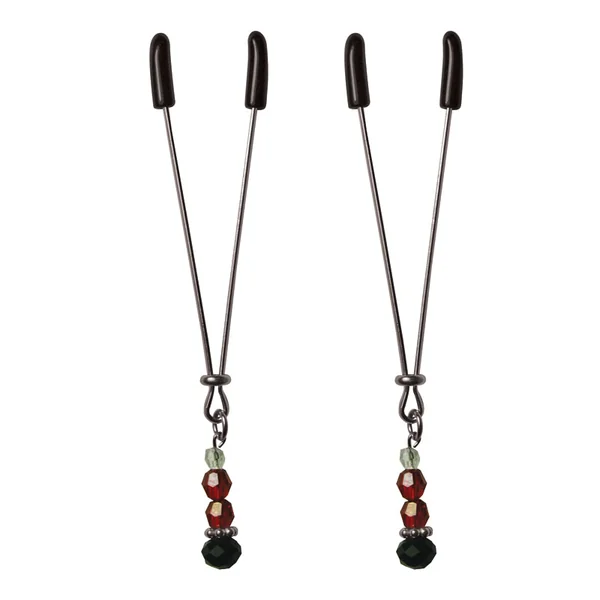 Ruby Black Nipple Clips