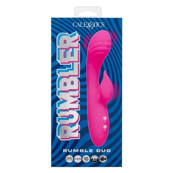 Rumbler Rumble Duo Rechargeable Silicone Rabbit Vibrator - Pink