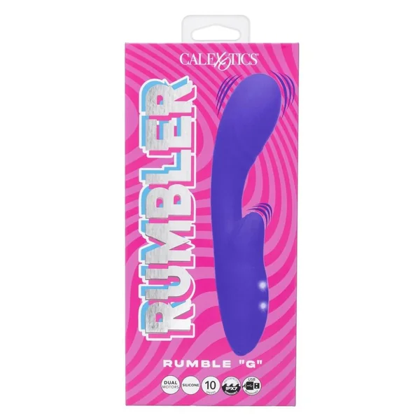 Rumbler Rumble G Rechargeable Silicone Dual Vibrator - Purple