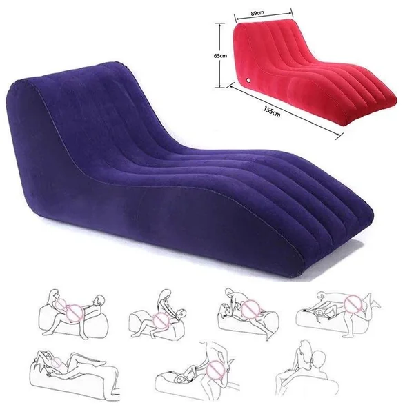 S Shape Inflatable Sex Sofa Pillow Chair Furniture Sex Toys For Couples Adults Games Bdsm Cushion Position Love Lounge