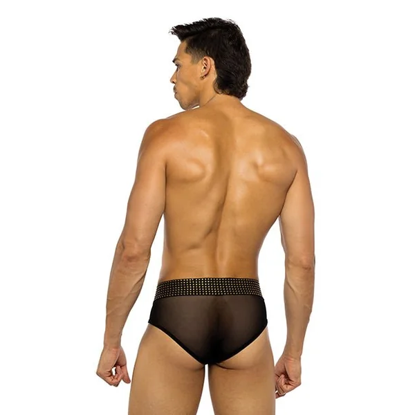 Sacred Heart Briefs w/Studded Elastic Waist Band - Black LG