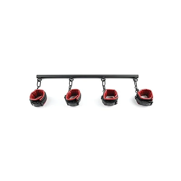 Saffron Spreader Bar & Cuff Set - Red/black
