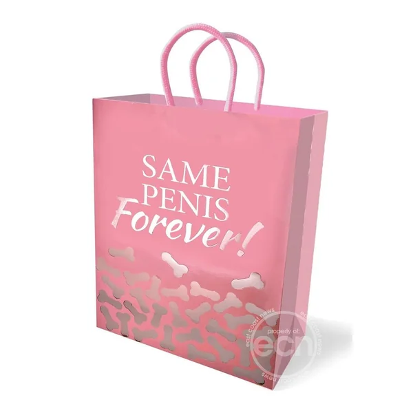 Same Penis Forever Gift Bag - Pink/Silver
