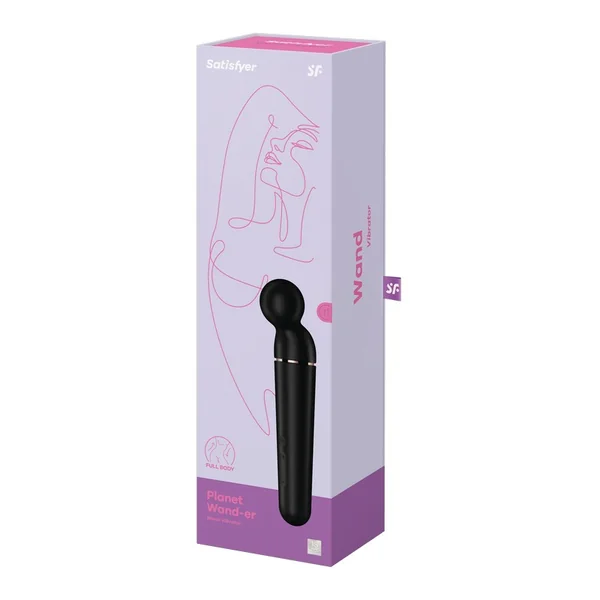 Satisfer Planet Wand-er Clitoral Vibrator Black