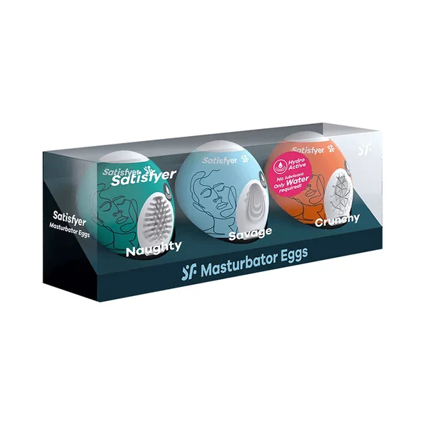 Satisfyer Masturbation Egg 3 Pack Naughty, Savage, Crunchy
