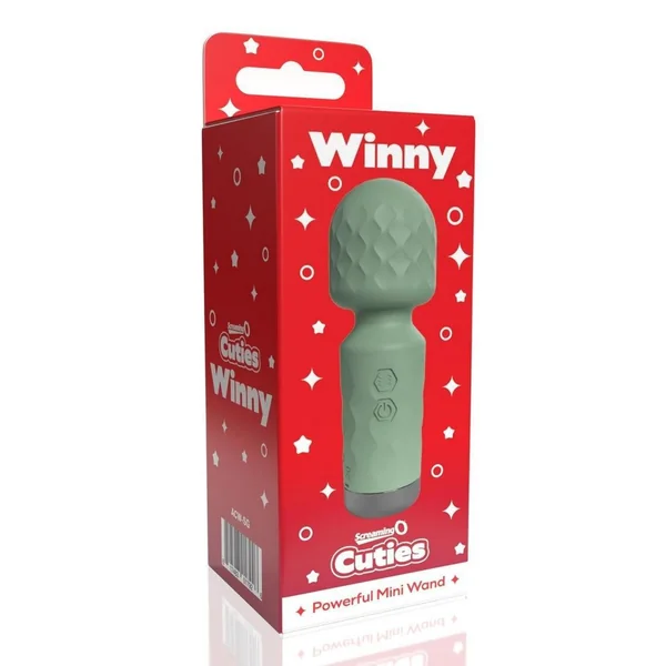 Screaming O Cuties Winny Rechargeable Silicone Vibrating Mini Wand - Sage Green