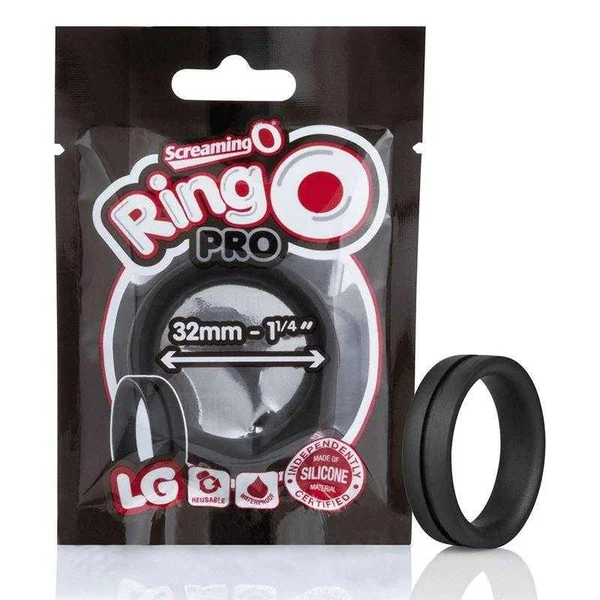 Screaming O Ring O Pro Large - Black Silicone Ring