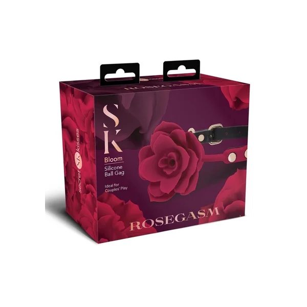 Secret Kisses Rosegasm Bloom Silicone Mouth Gag - Red