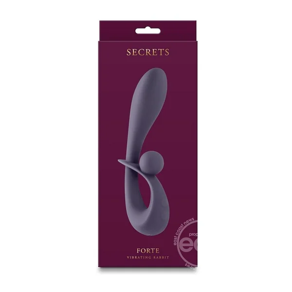 Secrets Forte Rechargeable Silicone Rabbit Vibrator - Purple
