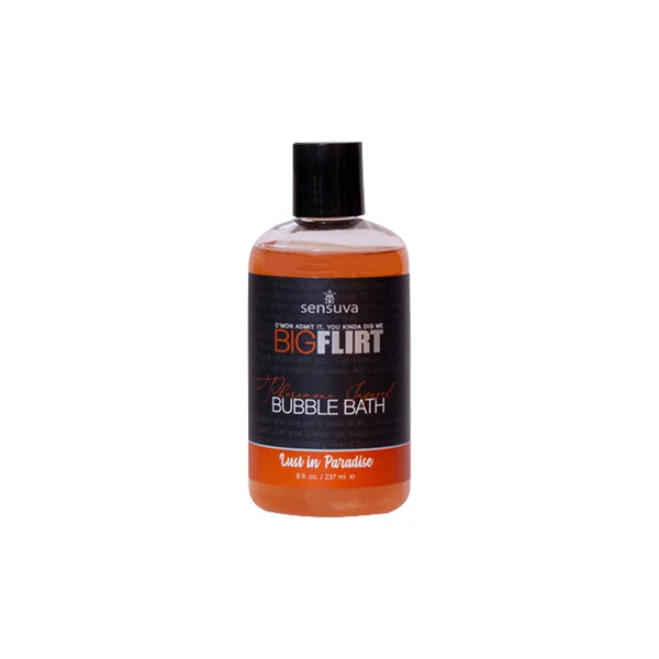 Sensuva Big Flirt Lust in Paradise Pheromone Bubble Bath 8 oz. Lemon Ginger Scent