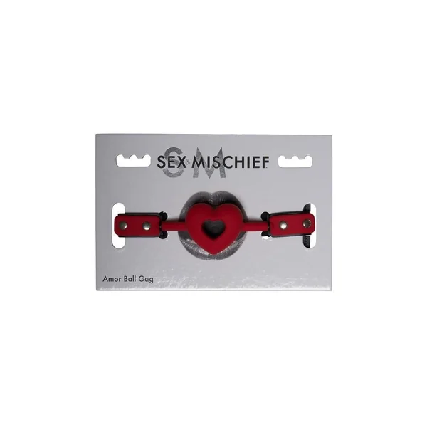 Sex & Mischief Amor Ball Gag - Red/Black