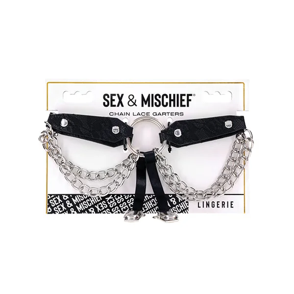 Sex & Mischief Chain Lace Garters