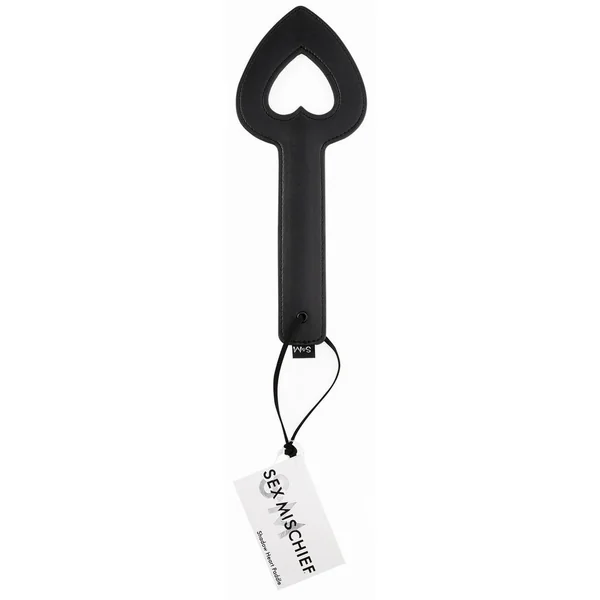 Sex & Mischief Shadow Heart Paddle 11.5in - Black