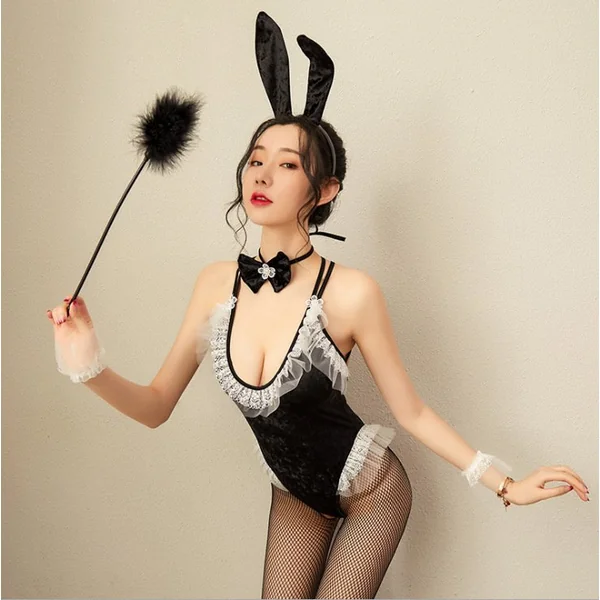 Sexy Lingerie Women’s Sexy Uniform Temptation Cosplay Lively Cute Velvet Bunny Girl Suit
