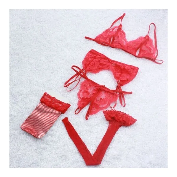 Sexy Three Point Suit Sexy Lace Open File Sexy Lingerie