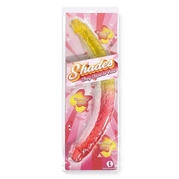 Shades Gradient Jelly Double Dong - Pink/Yellow