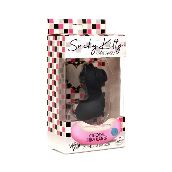 Shegasm Sucky Kitty 7x Clitoral Stimulator - Black