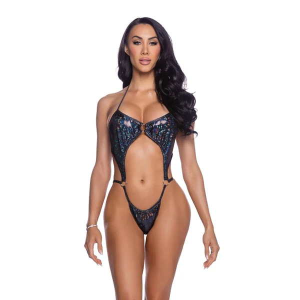 Shimmer Teddy w/Ring Detail - Black M/L