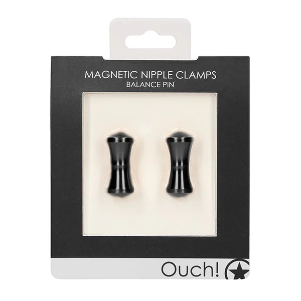 Shots Ouch Balance Pin Magnetic Nipple Clamps - Black