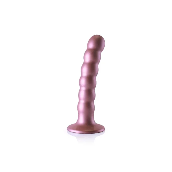 Shots Ouch Beaded Liquid Silicone Harnessable Suction Cup 5 Inch Dildo