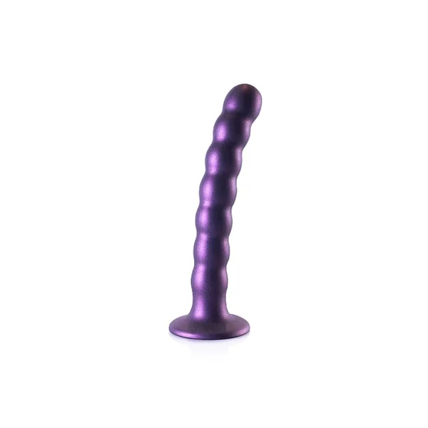 Shots Ouch Beaded Liquid Silicone Harnessable Suction Cup 6.5 Inch Dildo
