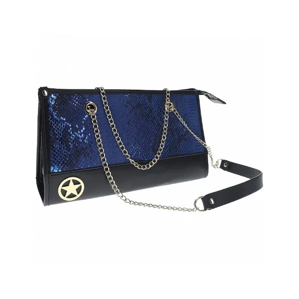 Shots Ouch! Florence Collection Bonded Leather Iridescent Finish BDSM Kit with Travel Bag