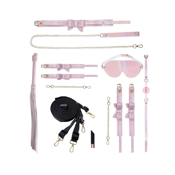 Shots Ouch! Paris Collection Bondage Kit w/Bag - Pink