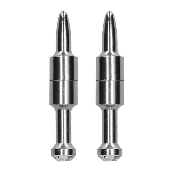 Shots Ouch Pin Magnetic Nipple Clamps - Silver