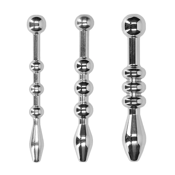 Shots Ouch Urethral Sounding Metal Plug Set - 58mm