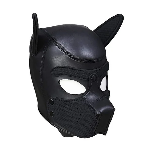 Shots Puppy Play Neoprene Puppy Hood With Detachable Muzzle