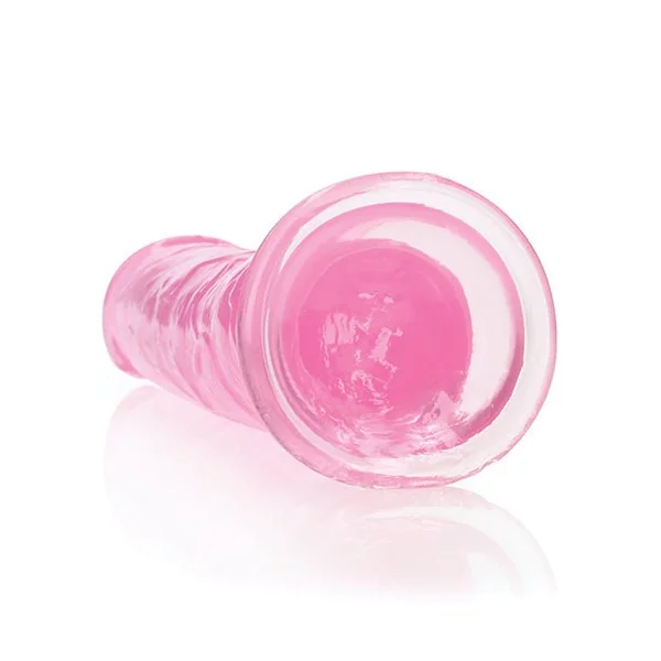 Shots RealRock Crystal Clear 9" Straight Dildo w/Suction Cup - Pink