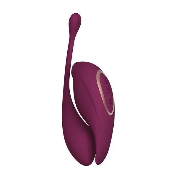 Shots Twitch 2 Vibrator w/Remote Control Vibrating Egg - Burgundy