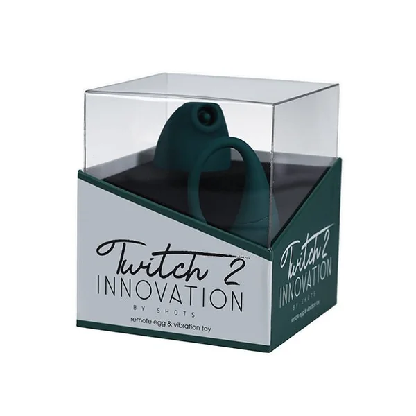 Shots Twitch 2 Vibrator w/Remote Control Vibrating Egg - Forest Green