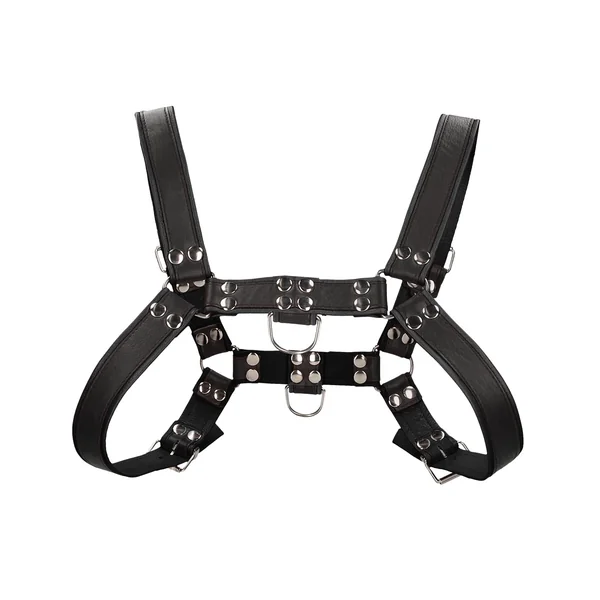 Shots Uomo Chest Bulldog Harness Large/XLarge - Black